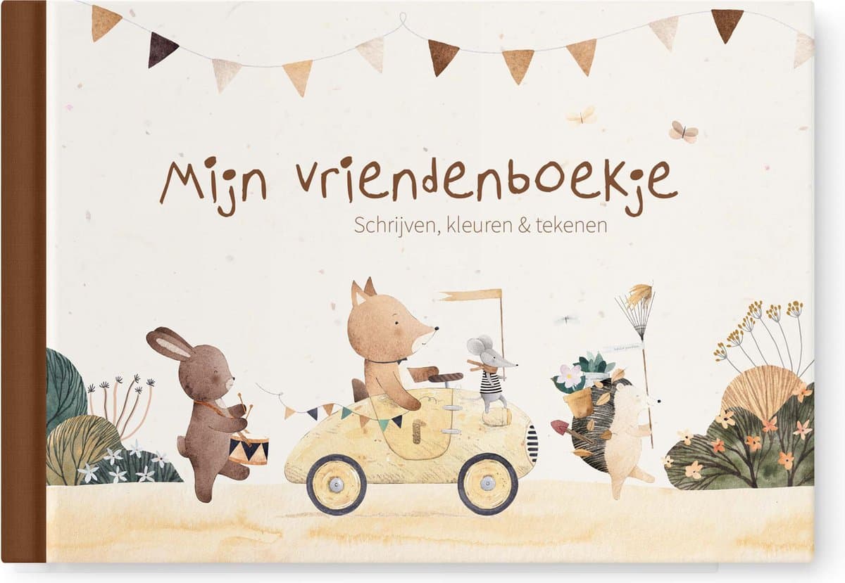 Vriendenboekje bosdieren - vriendenboekje meisje - vriendenboekje jongens - kleuters - 4 t/m 8 jaar - vriendenboekjes - kleuren en tekenen - Writemoments (EAN: 6097334820880)