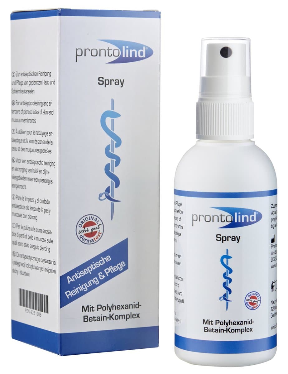 Prontolind Piercing Spray - 75 ml - Piercing Nazorg Aftercare Verzorging Spray - Sterilon solution (EAN: 4260199570333): **Wat is Prontolind Piercing Spray**