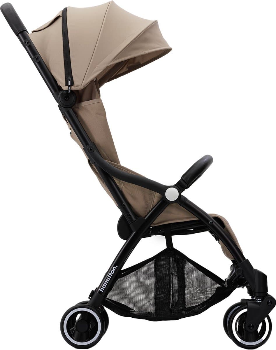 Hamilton by Yoop X1 Plus Buggy – MagicFold™ Technologie – Tot 22 kg – Premium Wandelwagen – Plooibuggy Baby – Inklapbaar – Kinderwagen – Verlengde Zonnekap – Beige (EAN: 8719925242182)