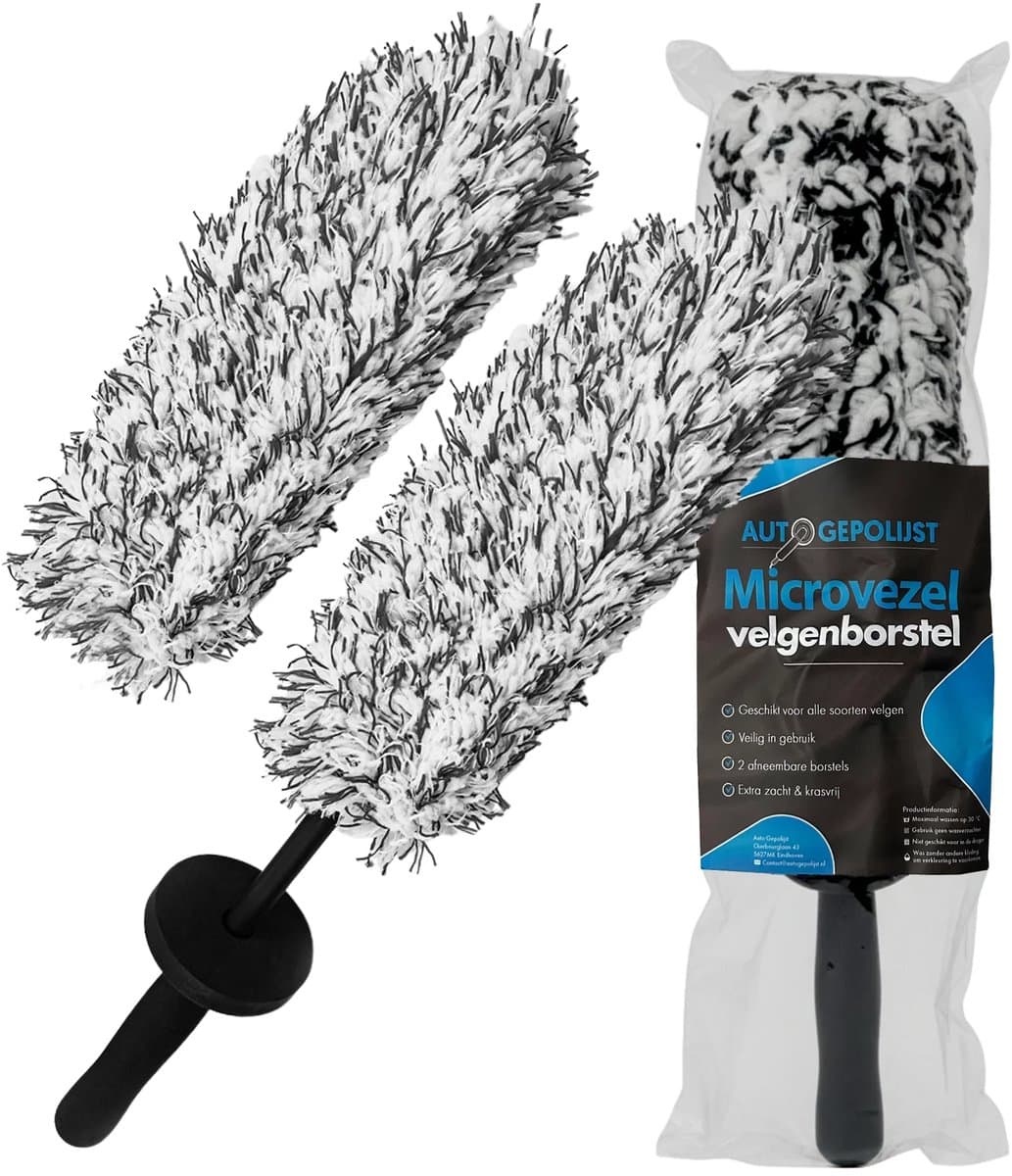 Auto Gepolijst Microvezel Velgenborstel – 2 Afneembare Velgenborstels – Extra Dun Design – 42 CM – Wheel Brush – Auto Borstel – Auto Wassen (EAN: 8721249398100): **Wat maakt deze borstel zo bijzonder**