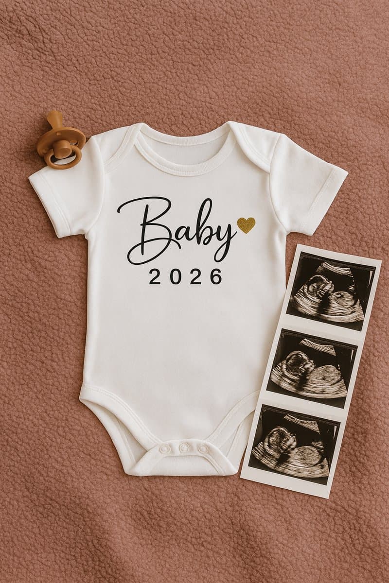 LuukyBB - Baby Rompertje 2026 - Wit Goud - Aankondiging Zwangerschap Bekendmaking Zwangerschapsaankondiging - 3 Maanden Maat 62 - Jullie Worden Opa en Oma - In Verwachting Cadeau - In Verwachting Aanstaande Mama Papa - Oom Tante - Pregnancy Announ...