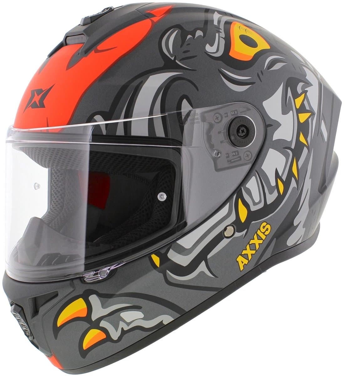 Axxis Draken S helm Dinotoon mat rood grijs L - voor motor, scooter, brommer & karten (EAN: 8435619184568): Jullie vragen "Wat vind je van die Axxis Draken S"