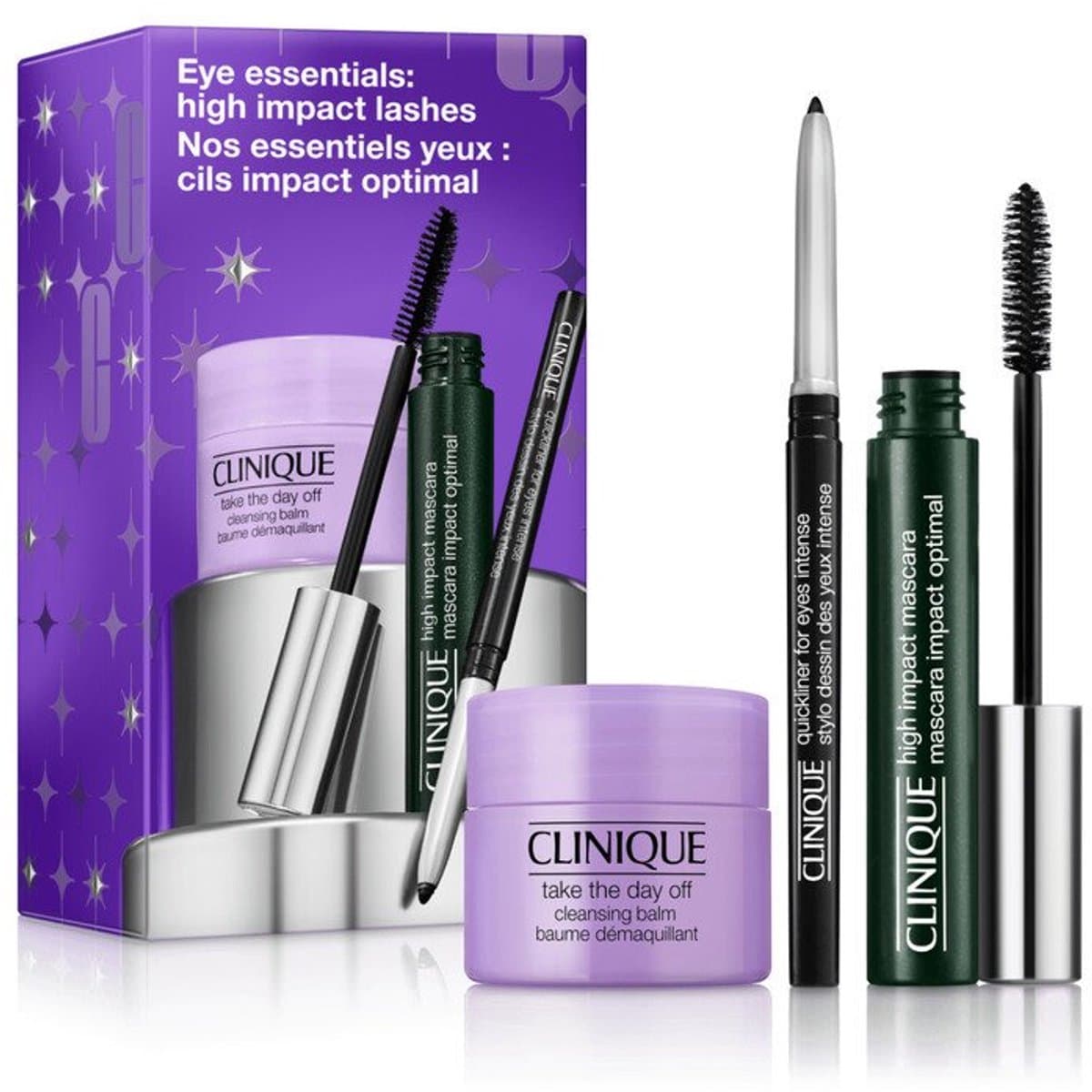 Clinique Eye Essentials High Impact Lashes Mascara Gift 3-Set Mascara + Quickliner™ For Eyes + Take The Day Off™ Cleansing Balm 15 ml (EAN: 0192333275740)