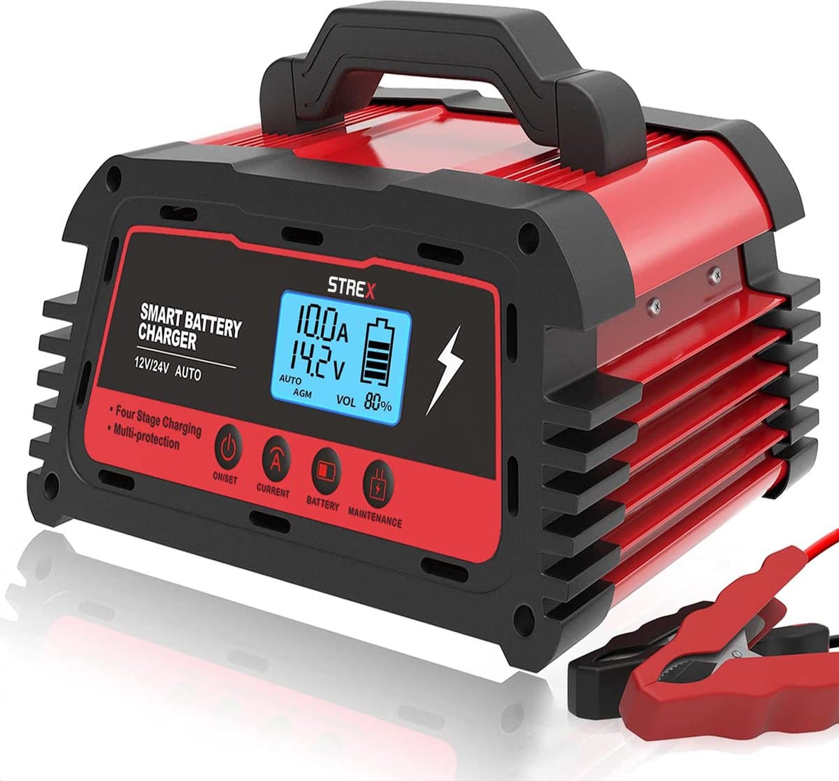Strex Industriele Acculader - 12/24V 5/10/25A - Reparatiemodus - Druppellader - Accu Lader voor Auto / Motor / Scooter / Boot / Camper (EAN: 8720254661513): **Wat is er nou aan deze acculader**
