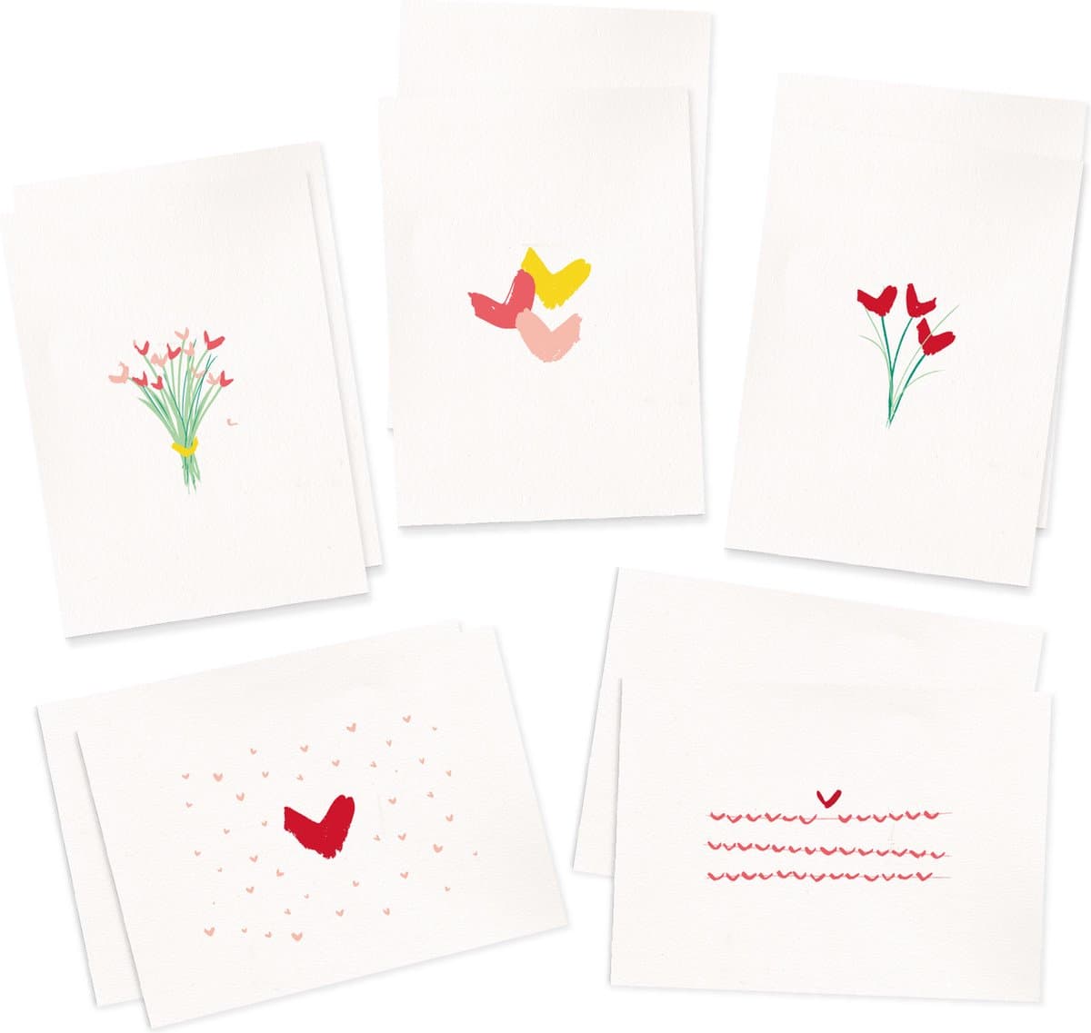 Mix modern - 10x wenskaarten - ansichtkaarten - harten - bloemetje - liefde - love you - huwelijk - thinking of you - verschillende designs - moderne - luxe - gift - zonder tekst (EAN: 7434602719764): 🎨 Waarom deze kaarten mijn hart hebben veroverd