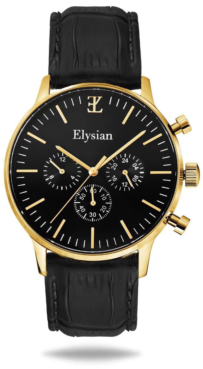 Elysian - Horloge Heren - Goud - Croco Leer - Waterdicht - Krasvrij Saffier - 43mm (EAN: 5430001949650): 🎉 Eerste indrukken “Ik ben benieuwd, ik heb er veel over gehoord…”