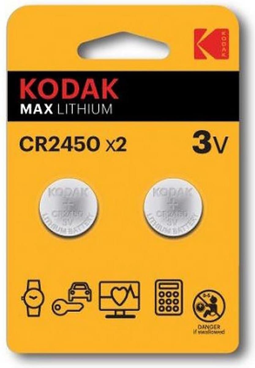2 x CR2450 Knoopcel Batterijen (EAN: 0887930417760)