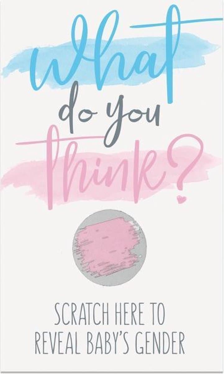 Kraskaart gender Reveal Girl 10 stuks (EAN: 0011179760916)