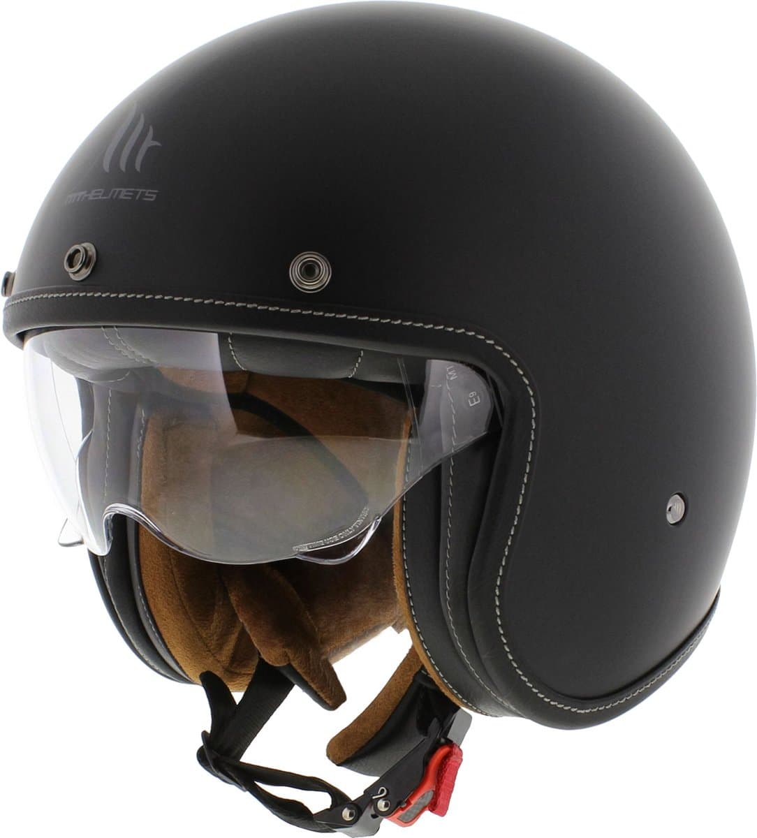 MT Helmets Le Mans II helm - jethelm met zonnevizier - mat zwart - L (EAN: 8434639176522)