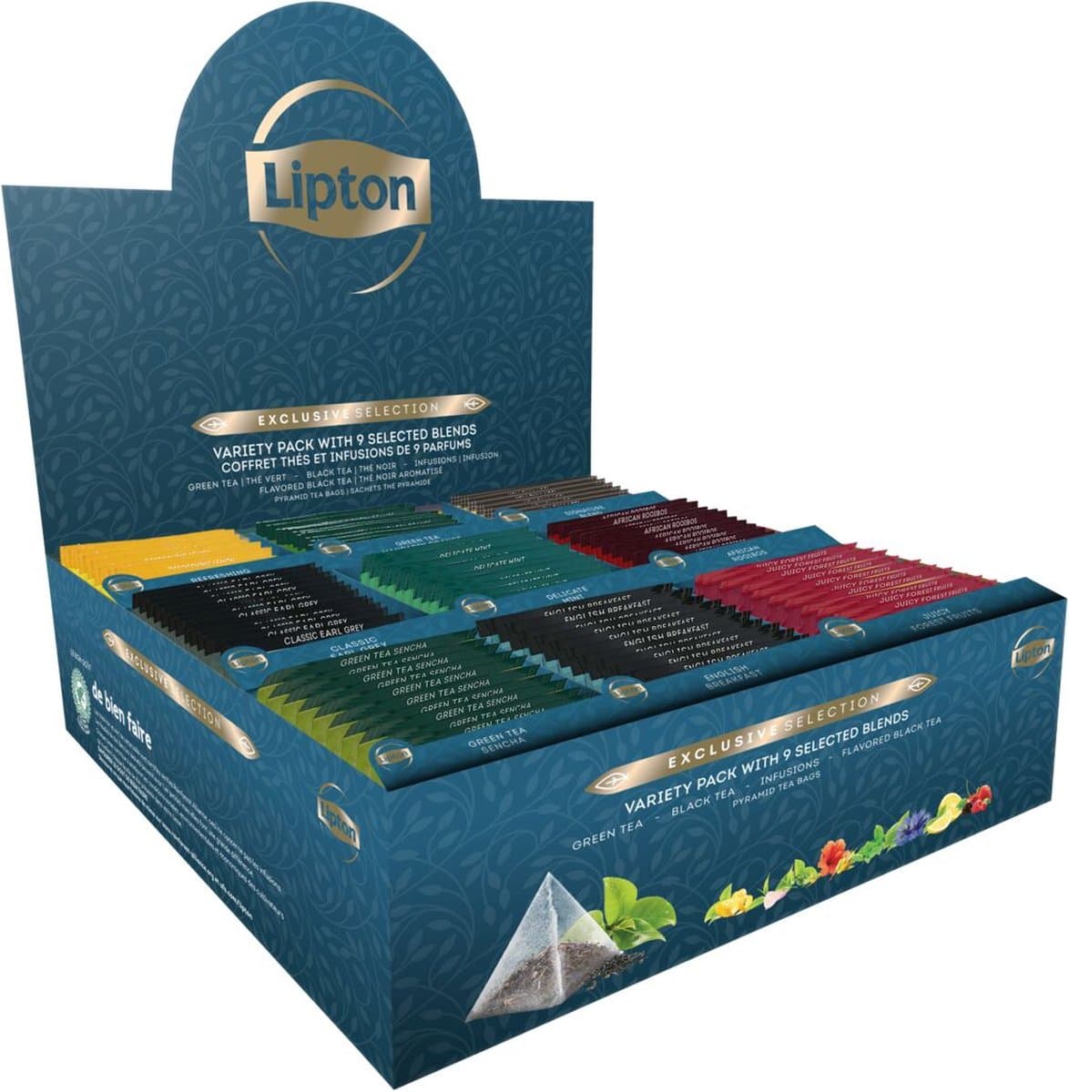 Lipton Exclusive Selection Tea Variety Box - 108 Theezakjes - Theedoos - Thee Assortimentsdoos - 12 x 9 Zakjes (EAN: 8720608034567)