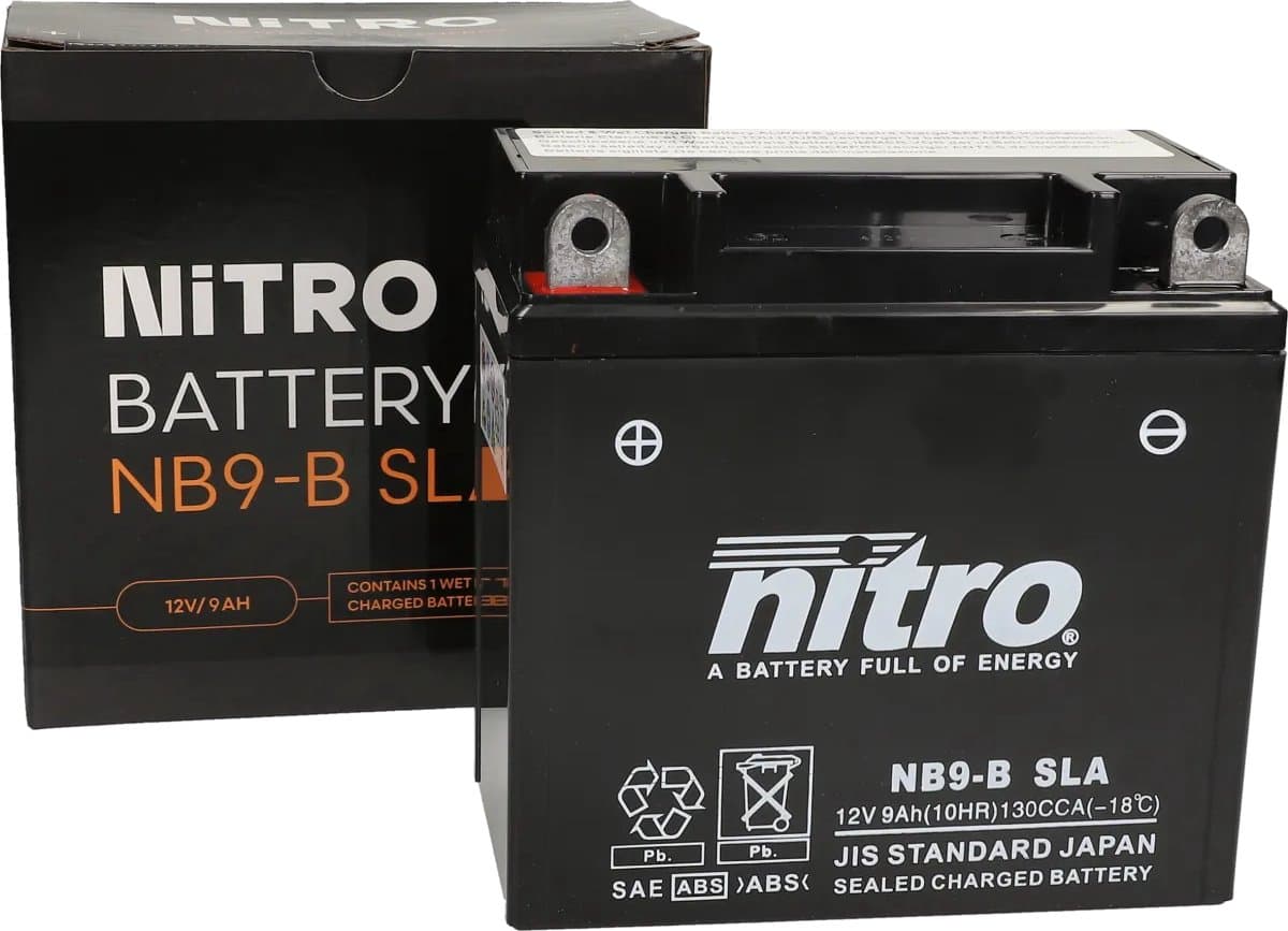 Nitro Accu NB9-B - Gel accu voor Vespa LX 4T, Piaggio Fly 4Takt - YB9-B (EAN: 5414837144861)