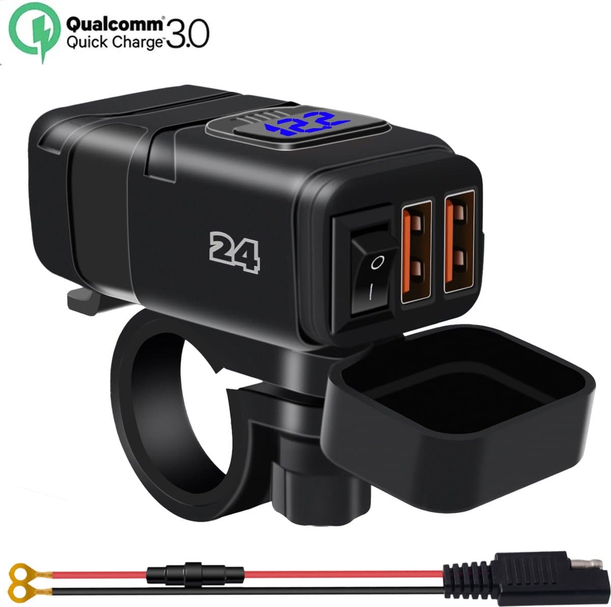 Motor24™ - Hoge kwaliteit usb aansluiting motorfiets met ce keurmerk - usb lader motor - usb charger motor (EAN: 8720387430529)