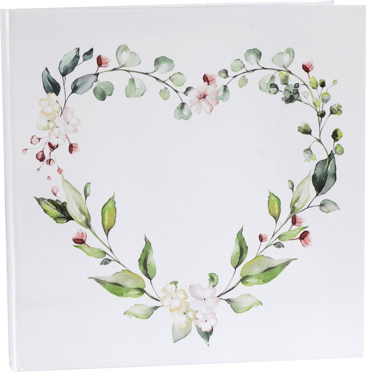 Santex gastenboek/receptieboek Bloemen - Bruiloft - wit/groen - 24 x 24 cm (EAN: 3660380058298)
