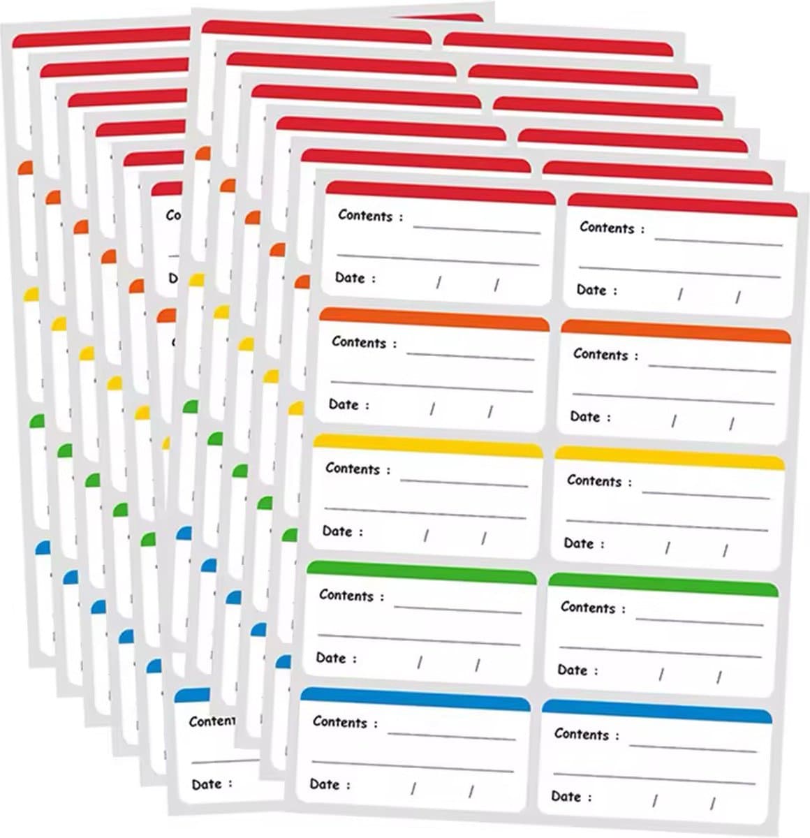 Consumerce® Diepvriesstickers Beschrijfbaar – 100 Stuks – Diepvries Etiketten HACCP – Diepvriesetiketten – Diepvrieszakjes – Keuken Stickers – Verwijderbaar Diepvriesstickers – Voedsel Stift Diepvriesbakjes – Houdbaarheidsetiketten Vriezer (EAN: 8...