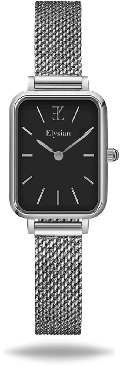 Elysian - Horloge Dames Rechthoekig - Zilver Mesh - Waterdicht - 26mm - Cadeau Voor Vrouw (EAN: 5407011910086)