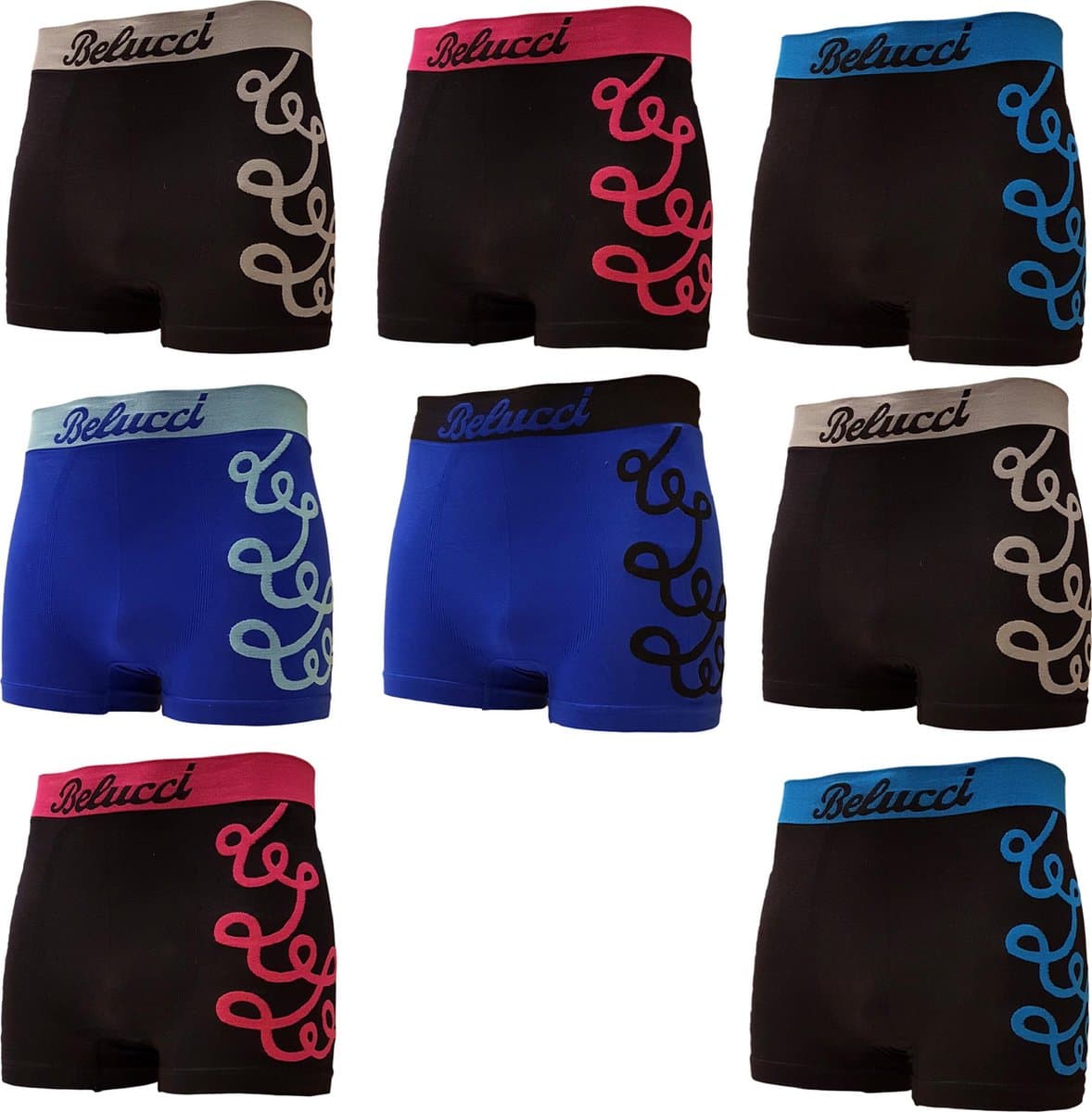 Belucci Microfiber Heren Boxershorts - 8 pack - Maat M/L (EAN: 8719747950425)