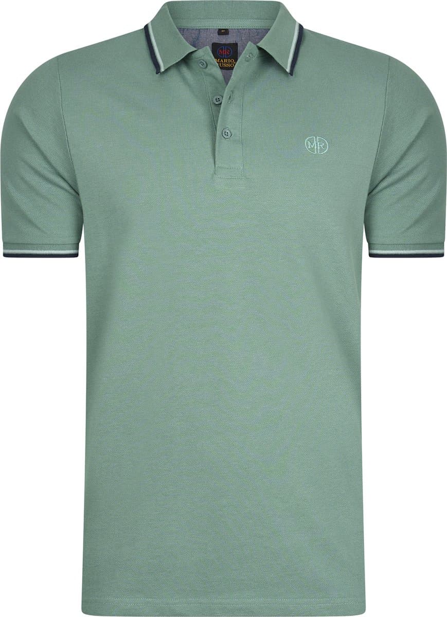 Mario Russo Polo shirt Edward - Polo Shirt Heren - Poloshirts heren - Katoen - Mid Groen (EAN: 8720168684226)