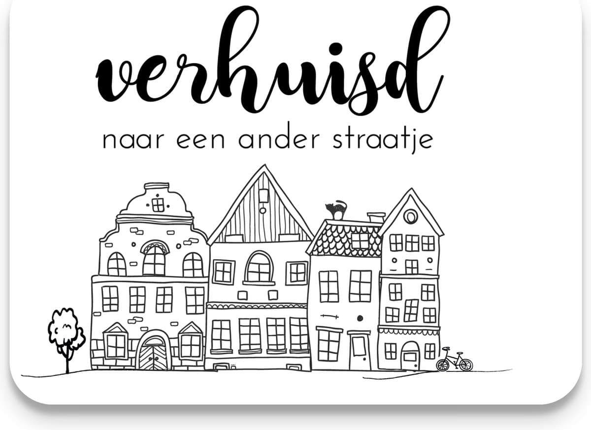 Verhuiskaarten 20 stuks - VERHUISD NAAR EEN ANDER STRAATJE - A6 - Adreswijziging - Studio Juulz (EAN: 6095836862834): Waarom een aparte verhuiskaart
