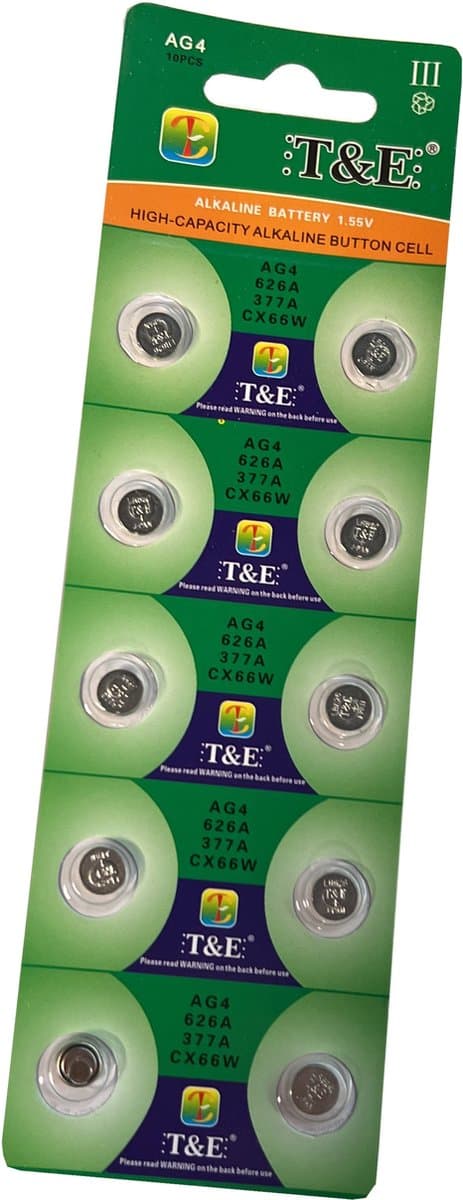 T&E - Horloge Batterij - SR626SW - 10 Stuks (EAN: 7430440634610): 📦 Wat maakt deze batterij zo bijzonder