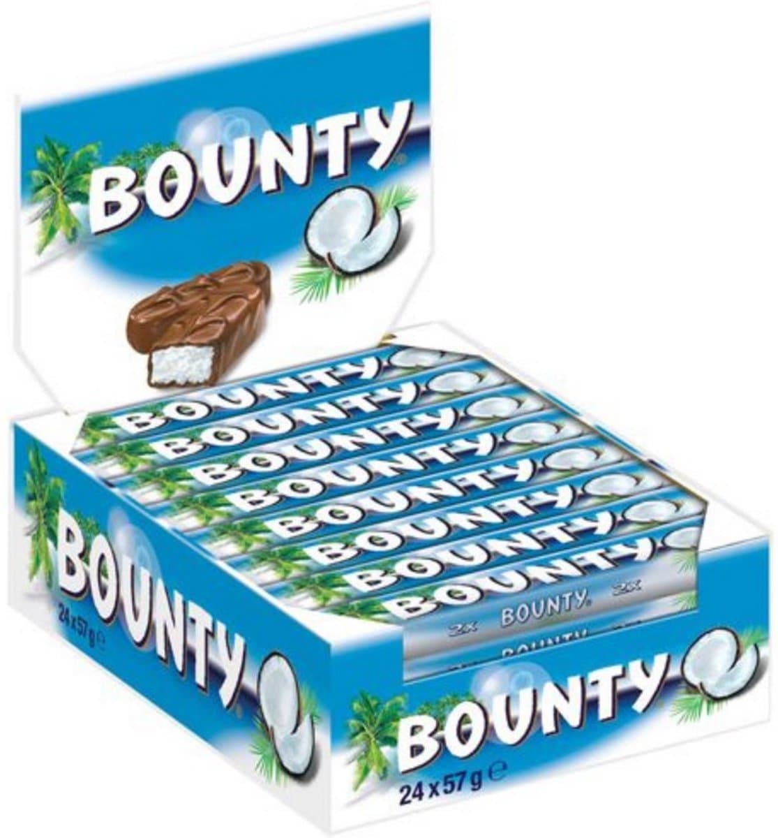 Bounty Chocoladereep Melk - 24 Stuks (EAN: 5000159306355)