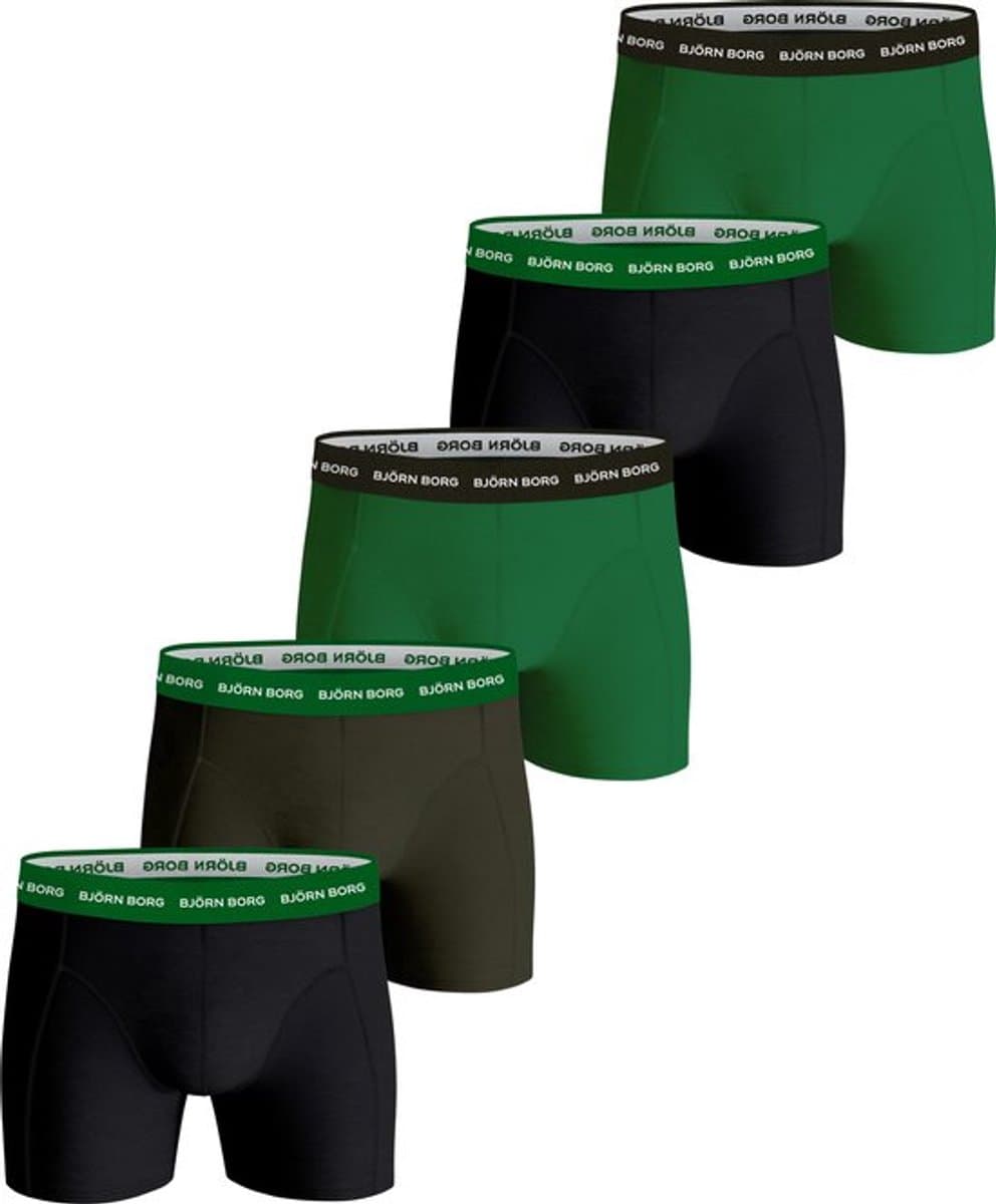 Björn Borg Cotton Stretch Boxershort Heren - Groen/Zwart - 5 stuks - Heren onderbroeken - Katoenen Boxer - Maat L (EAN: 7321465716545): Waarom ik er überhaupt over schrijf