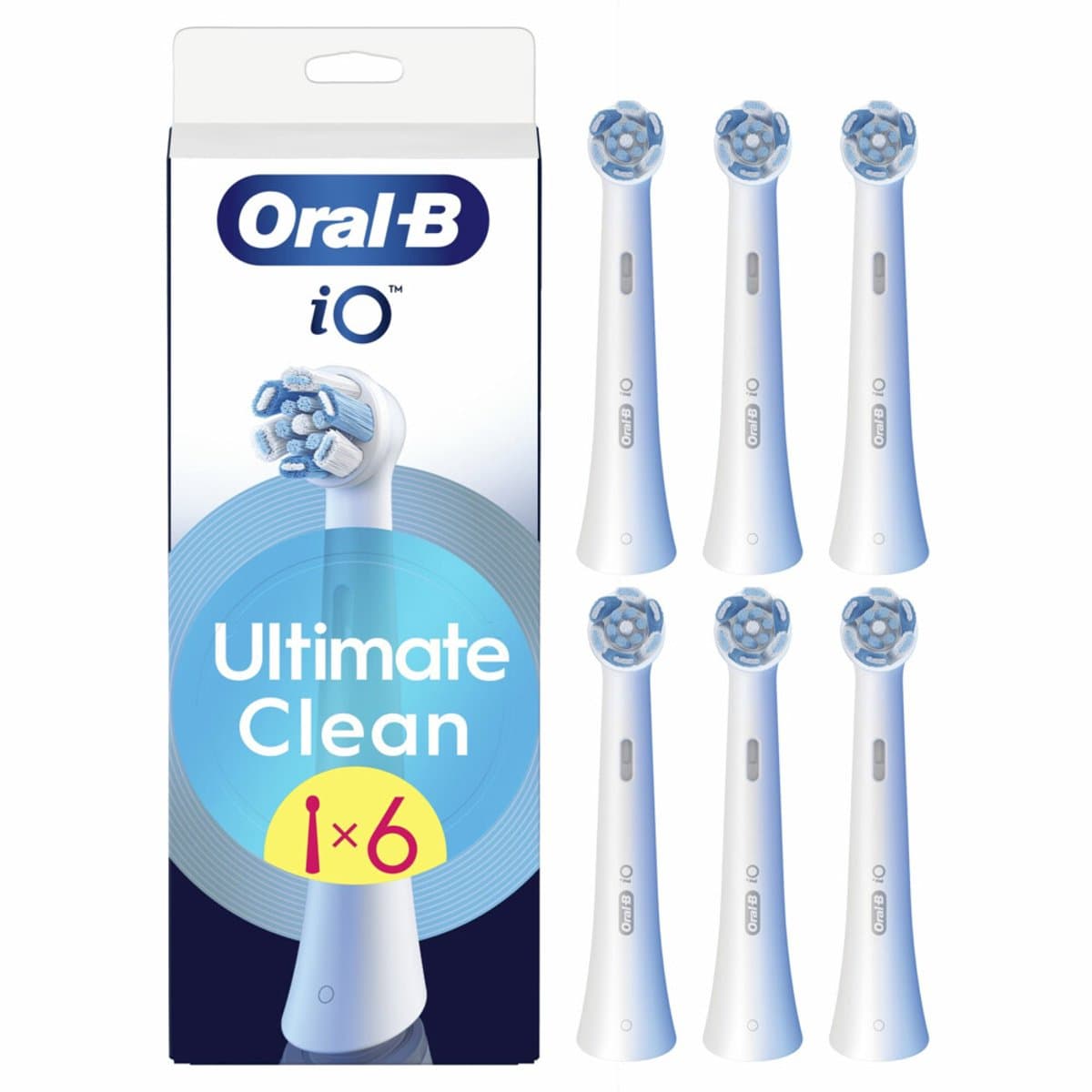 Oral-B iO Series Ultimate Clean Opzetborstels - Wit - 6 Stuks: De eerste indruk Schoon met een hoofdletter S