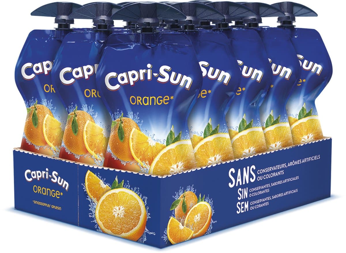 Capri-Sun Orange - Vruchtensap - 15 x 33 cl (EAN: 5017726173456): De eerste indruk “Lekker en koel, het allerlekkerste!” 🍹