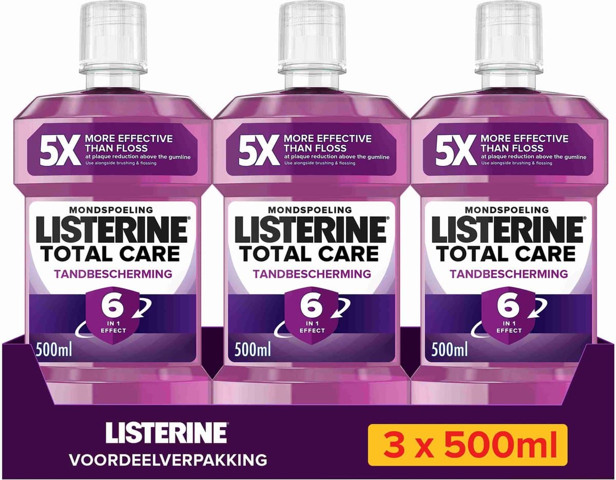 Listerine Mondwater Total Care Tandbescherming - mondspoeling - complete bescherming voor sterke tanden - 3 x 500 ml: Waarom mondwater in een interieurblog 🏠✨