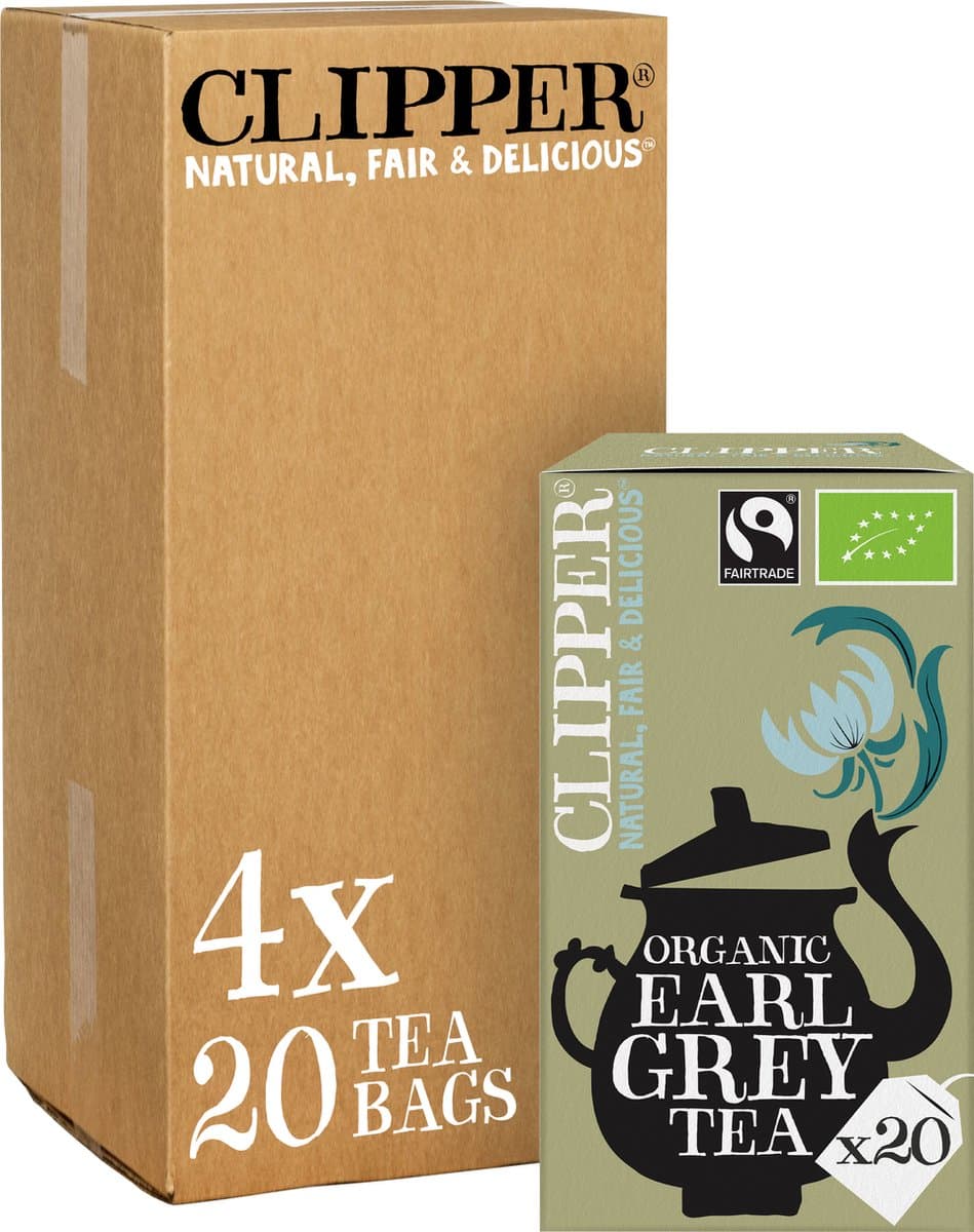 Clipper - Biologische Thee - Earl Grey - Zwarte Thee - 4 x 20 theezakjes (EAN: 5021991972324): Waarom deze Earl Grey 🫖