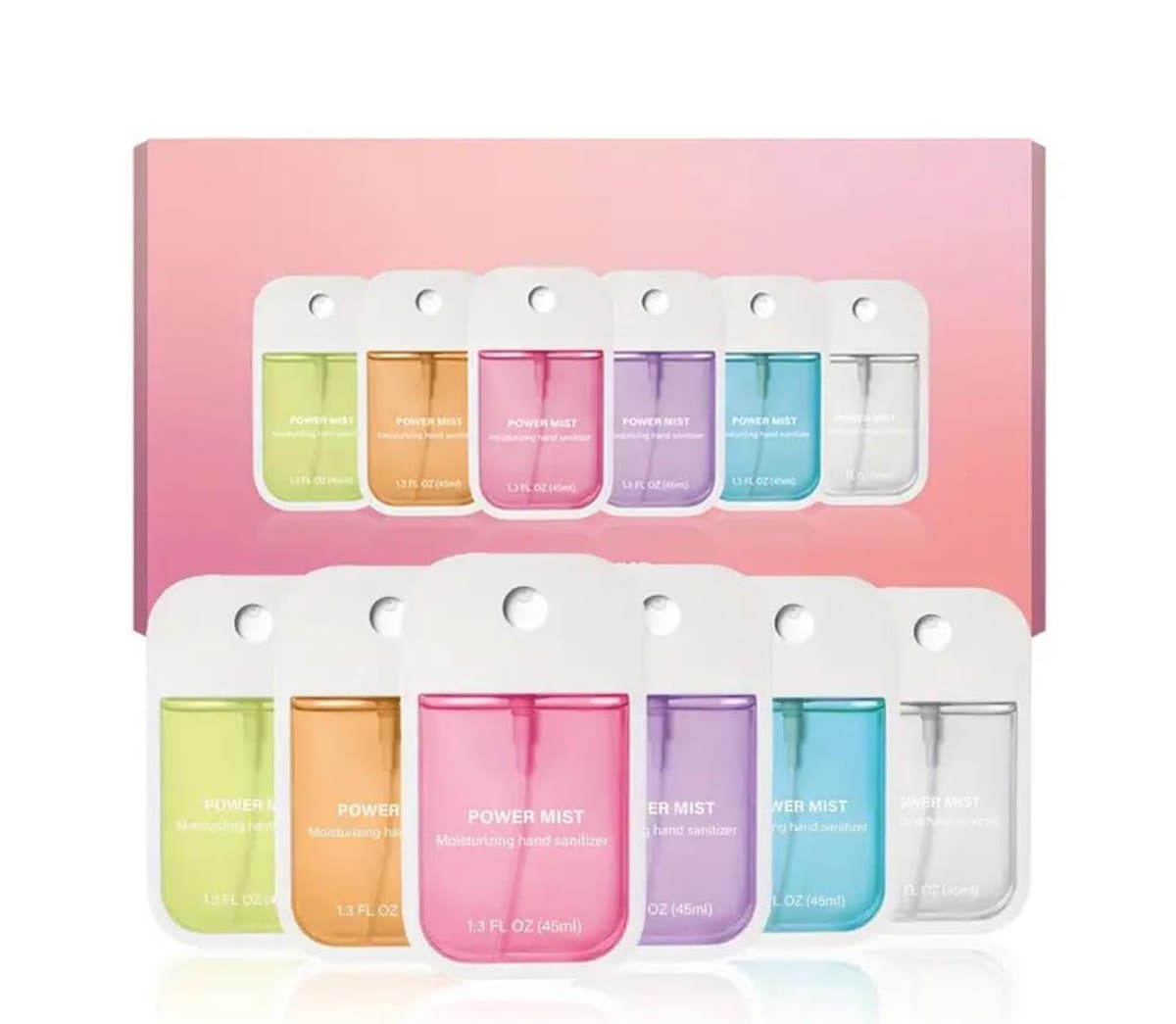 Roze Giftset / Cadeauset met 6 Alcoholvrije Hand sanitizer / Hand ontsmetters – Geurige Verzorging voor Schone Handen - perfect reisformaat (EAN: 6151908897828)