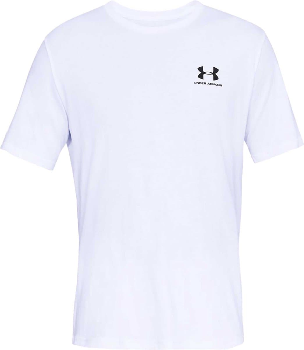 Under Armour UA M SPORTSTYLE LC SS-WHT Heren Sportshirt - Wit - Zwart (EAN: 0192007420643)
