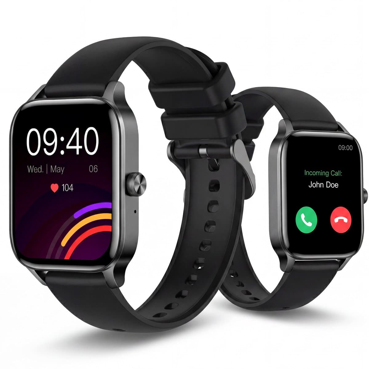KIMO DIRECT Aurel Smartwatch - Smartwatch Dames & Heren - Stappenteller - Hartslagmeter - Bloeddrukmeter - Smartwatches - Android & iOS - Zwart (EAN: 8720261052335): De prachtige functies die je verwacht