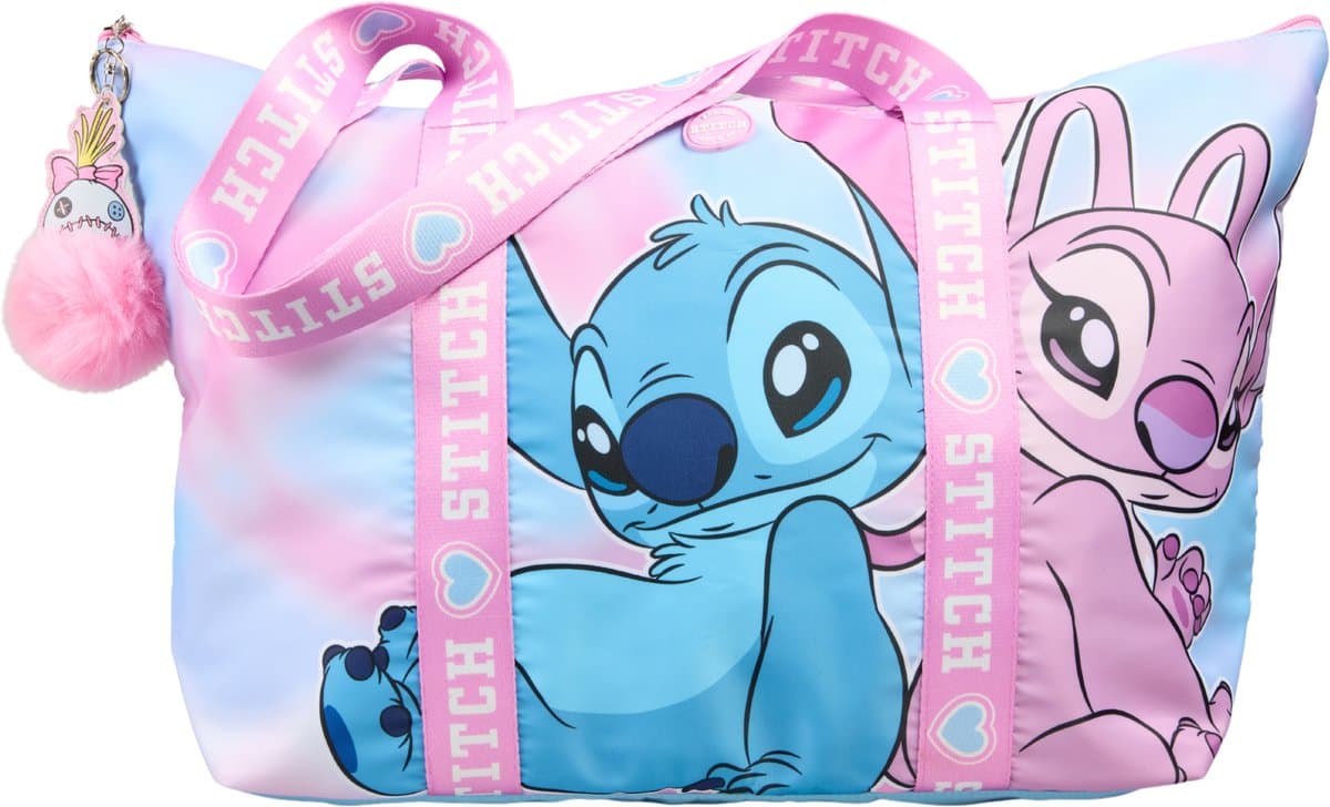 Stitch Weekendtas Meisjes – Roze Blauw – Grote Schoudertas met Stitch en Angel – Reistas / Sporttas (EAN: 5036278095733)