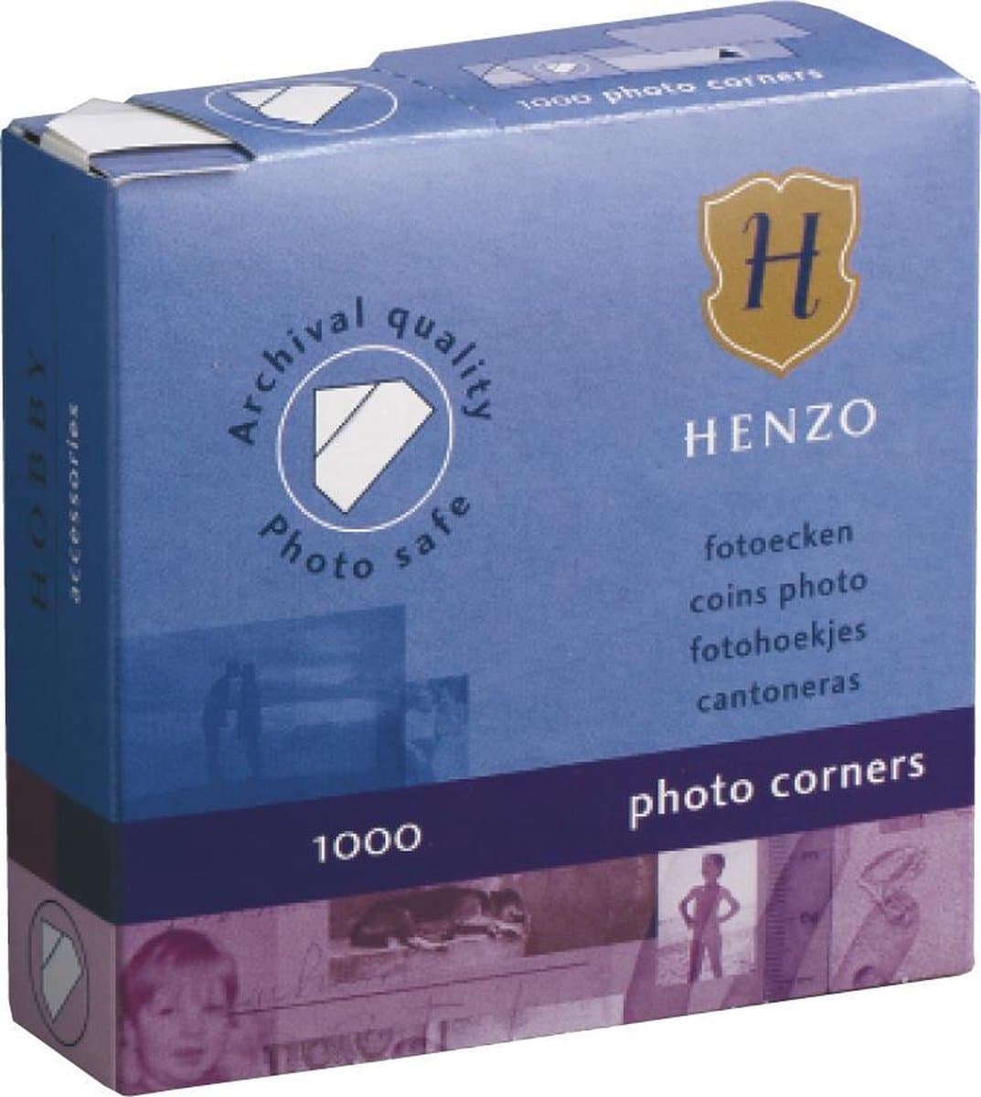 Fotoplakkers - Henzo - Fotohoekjes - 1000 stuks - Wit (EAN: 8711229183109)