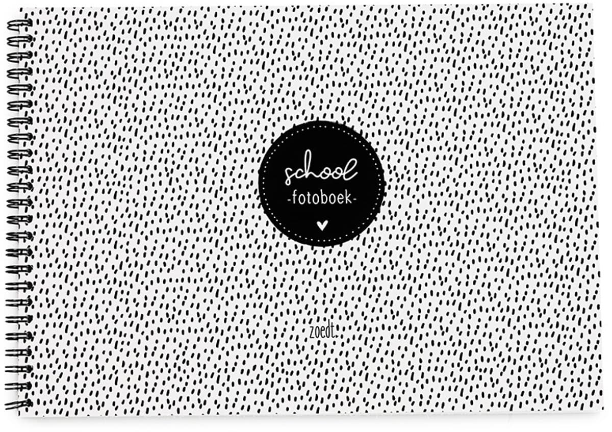 Zoedt fotoalbum - schoolfotoboek - voor alle formaten foto's - 21x29,7cm - zwart wit (EAN: 8720254836546)