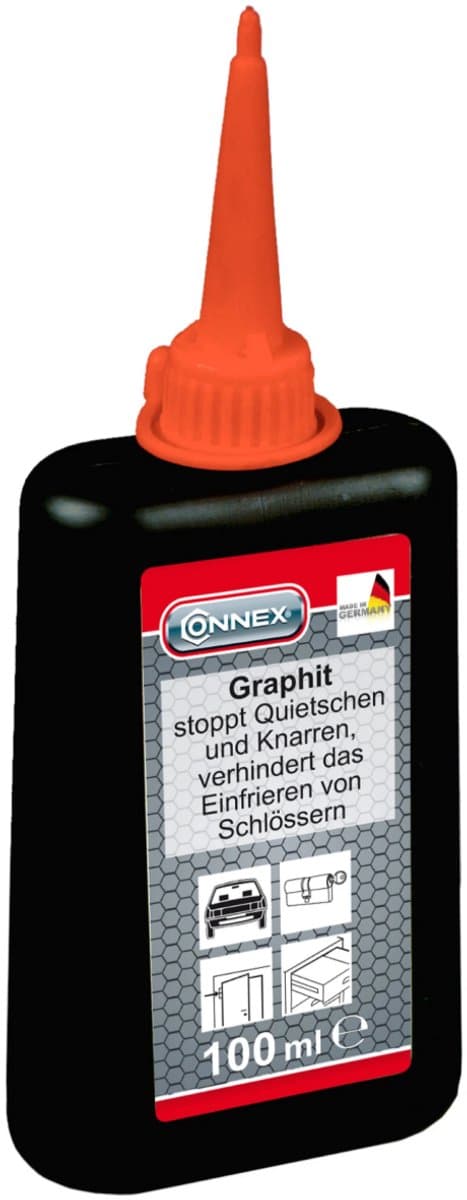 Grafietpoeder - droog smeermiddel - voor sloten en scharnieren - 40 gram (EAN: 7436955131125)