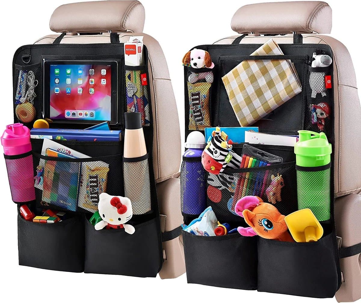 Venneweide - luxe en sterke Autostoel Organizer met Tablethouder - Auto Organizer - Voor baby en kinderen - veel opbergruimte - geschikt voor o.a. iPad – Topkwaliteit - zwart. (EAN: 8720865167046): ✨ Wat maakt deze organizer zo speciaal