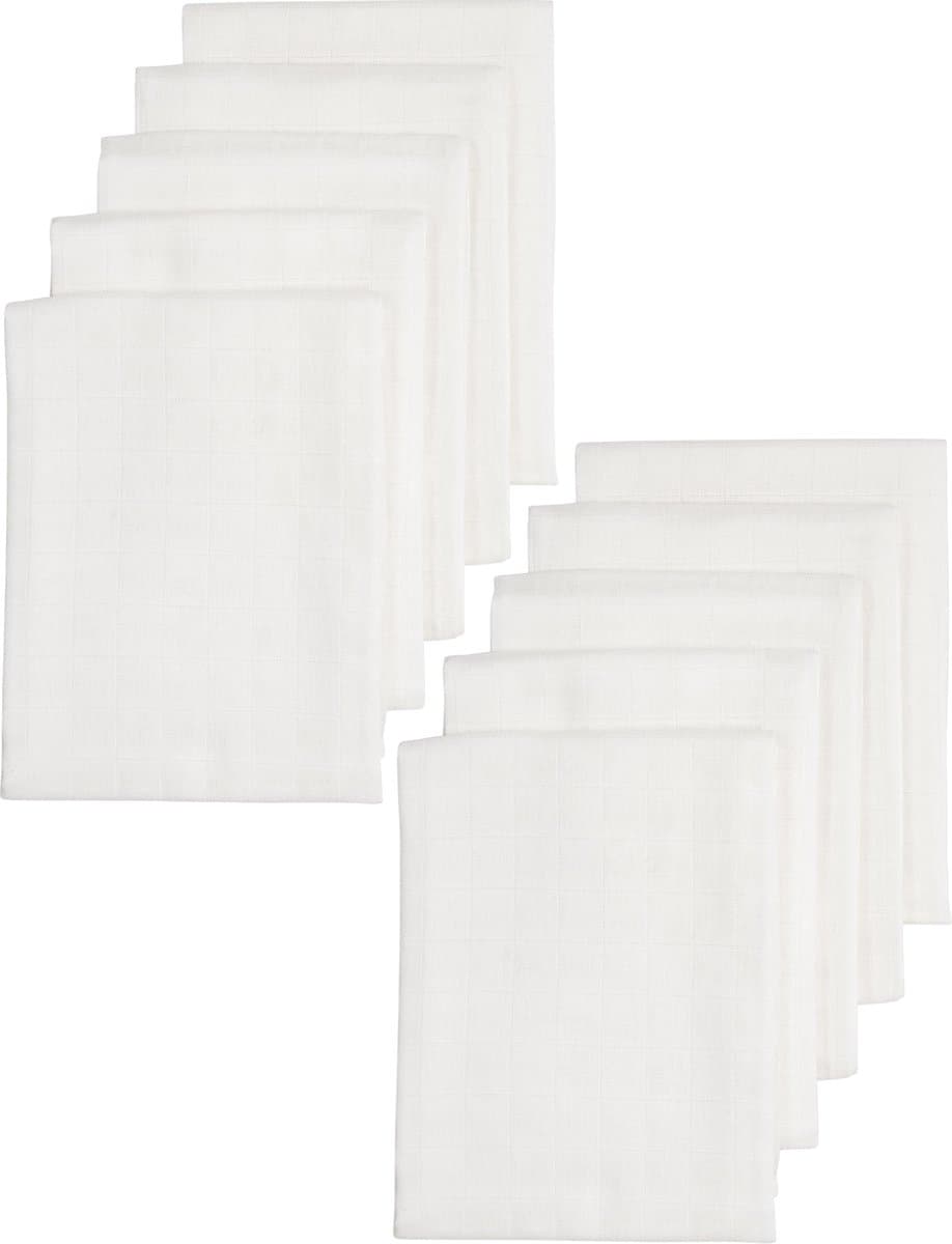 Meyco Baby Uni hydrofiele doeken - 10-pack - white - 70x70cm (EAN: 4054703522006)