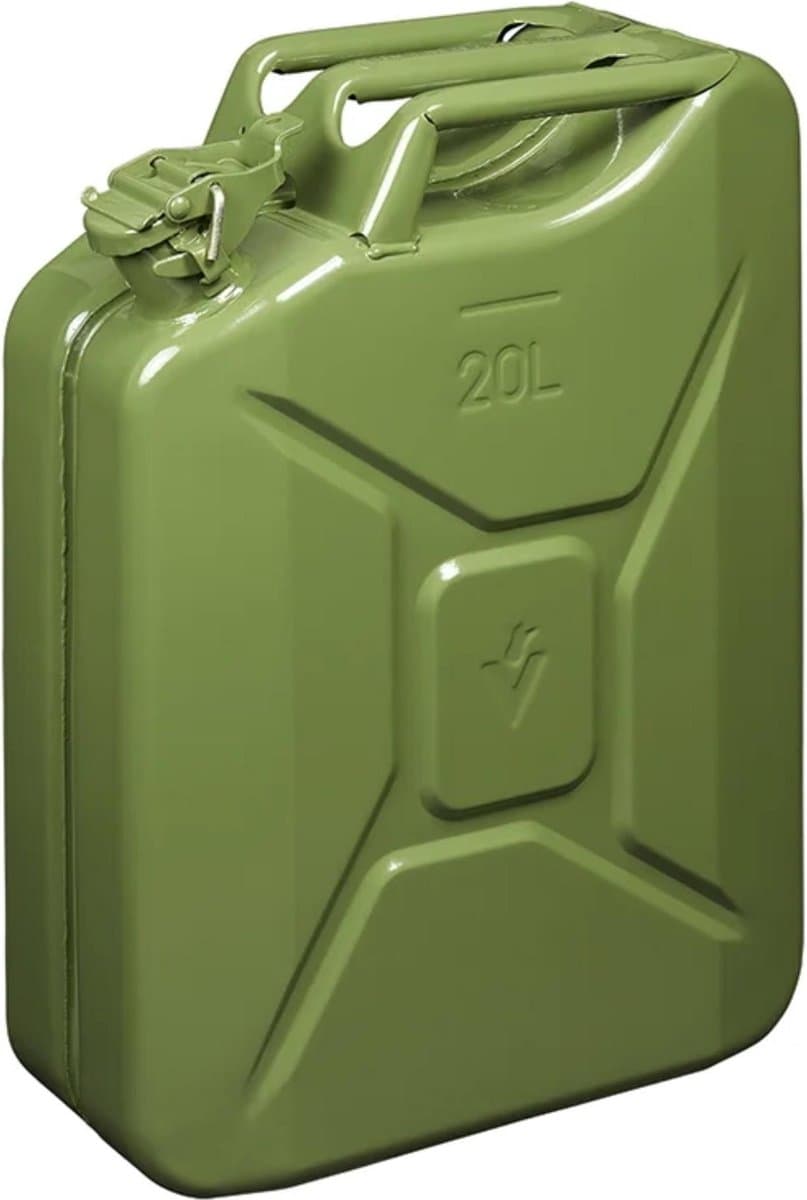 ProPlus Oerdegelijke stalen jerrycan - 20 liter - groen - UN en TÜV/GS goedgekeurd (EAN: 8717249102175)