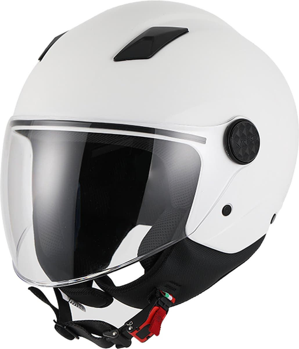 Vito Uno Jethelm - Motorhelm & Scooterhelm - Glans Wit - Maat M (EAN: 8720849937962)