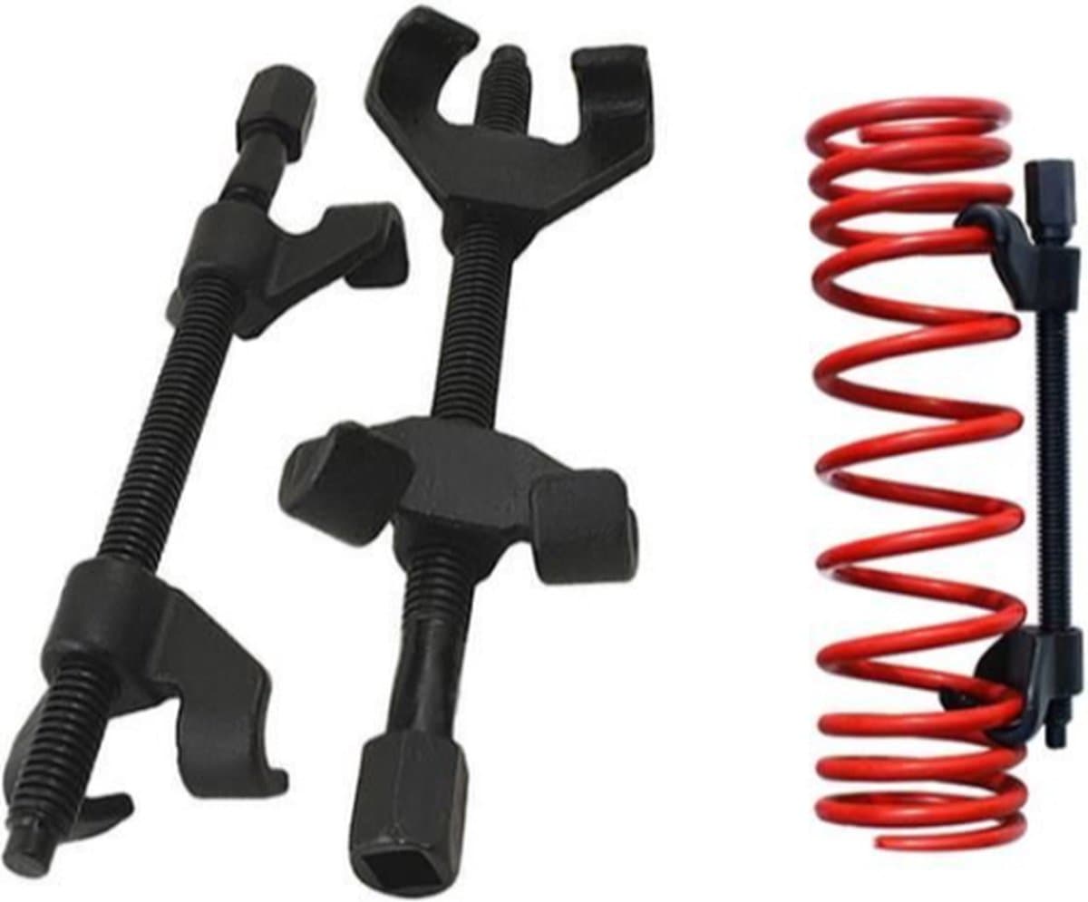Veerspanner Set 2-delig - Spiraal Veer Veerklem - Auto Springveer Compressor - 380mm (EAN: 6094137044093)