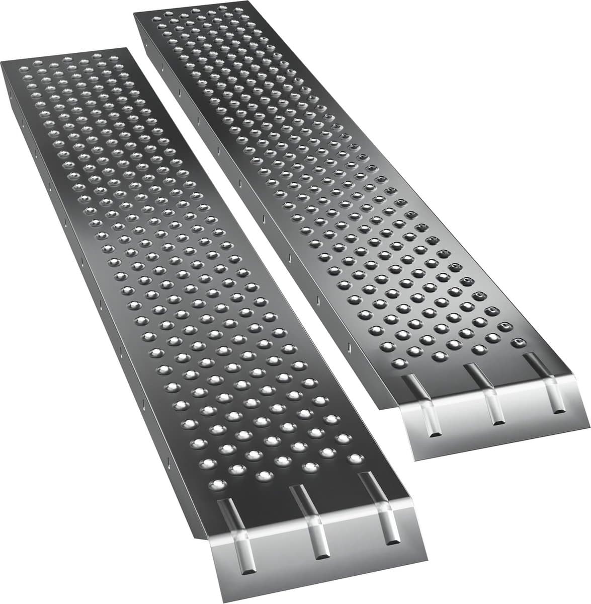 MONZANA Oprijplaten – Set van 2 Antislip Staal 160cm - Tot 400kg (EAN: 4250525325652)