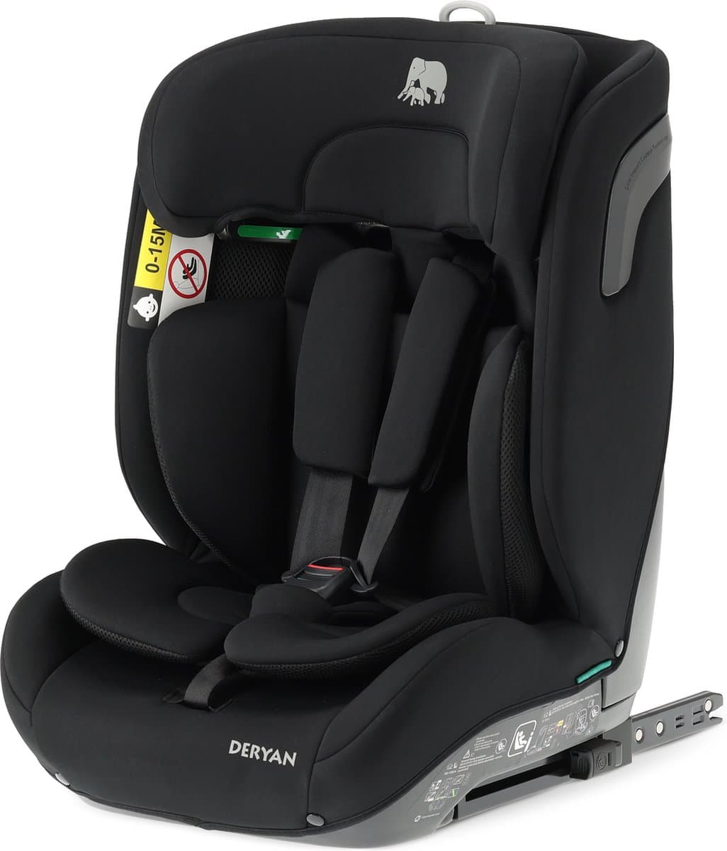 Deryan Carter Luxe i-Size/ isofix Autostoeltje - Tot ca. 12 jaar - 76-150 cm - Zwart (EAN: 8721082969598)