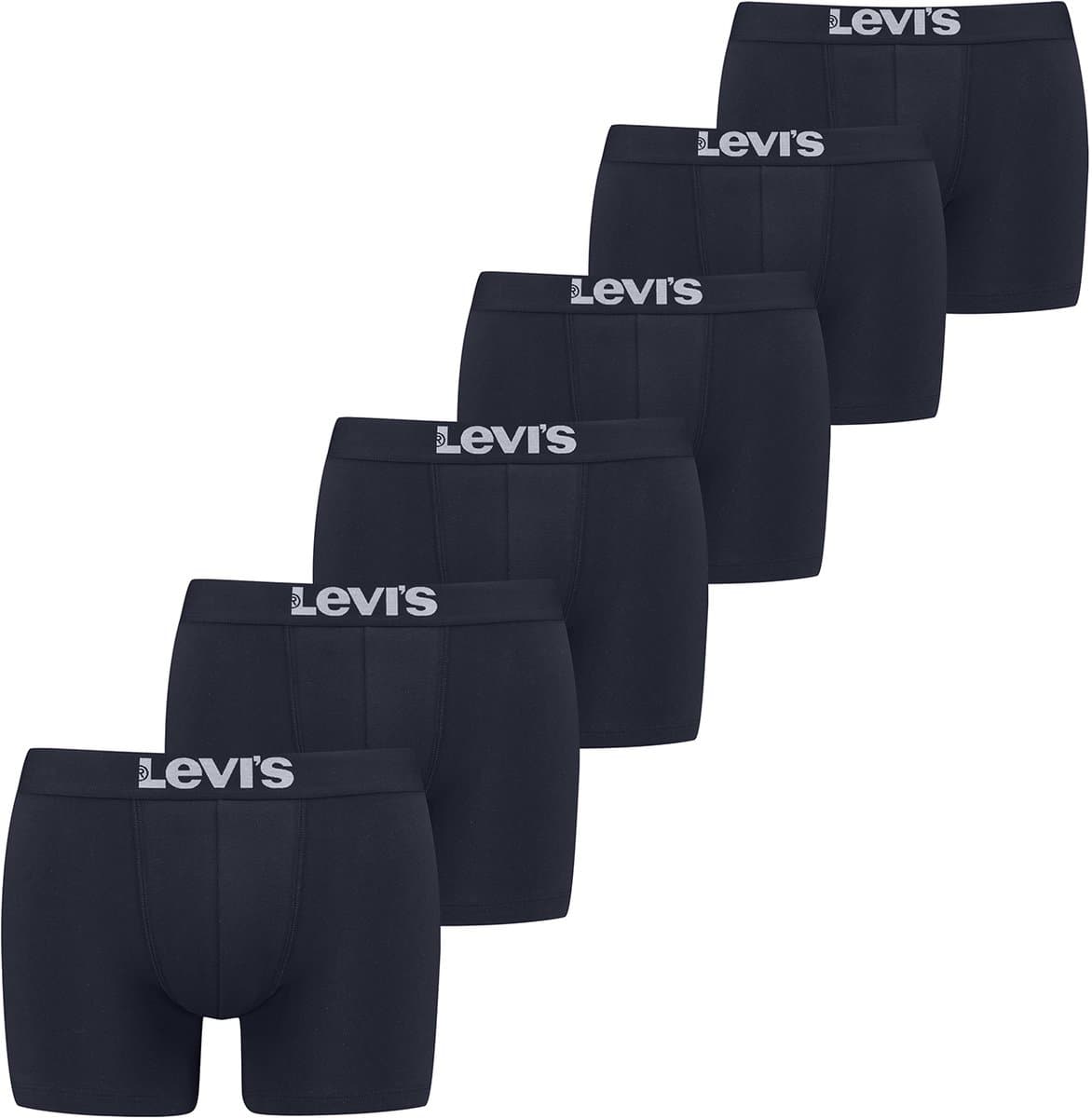 Set van 6 Levis SOLID BASIC BOXER boxershorts, ondergoed voor heren (EAN: 8720245438629)