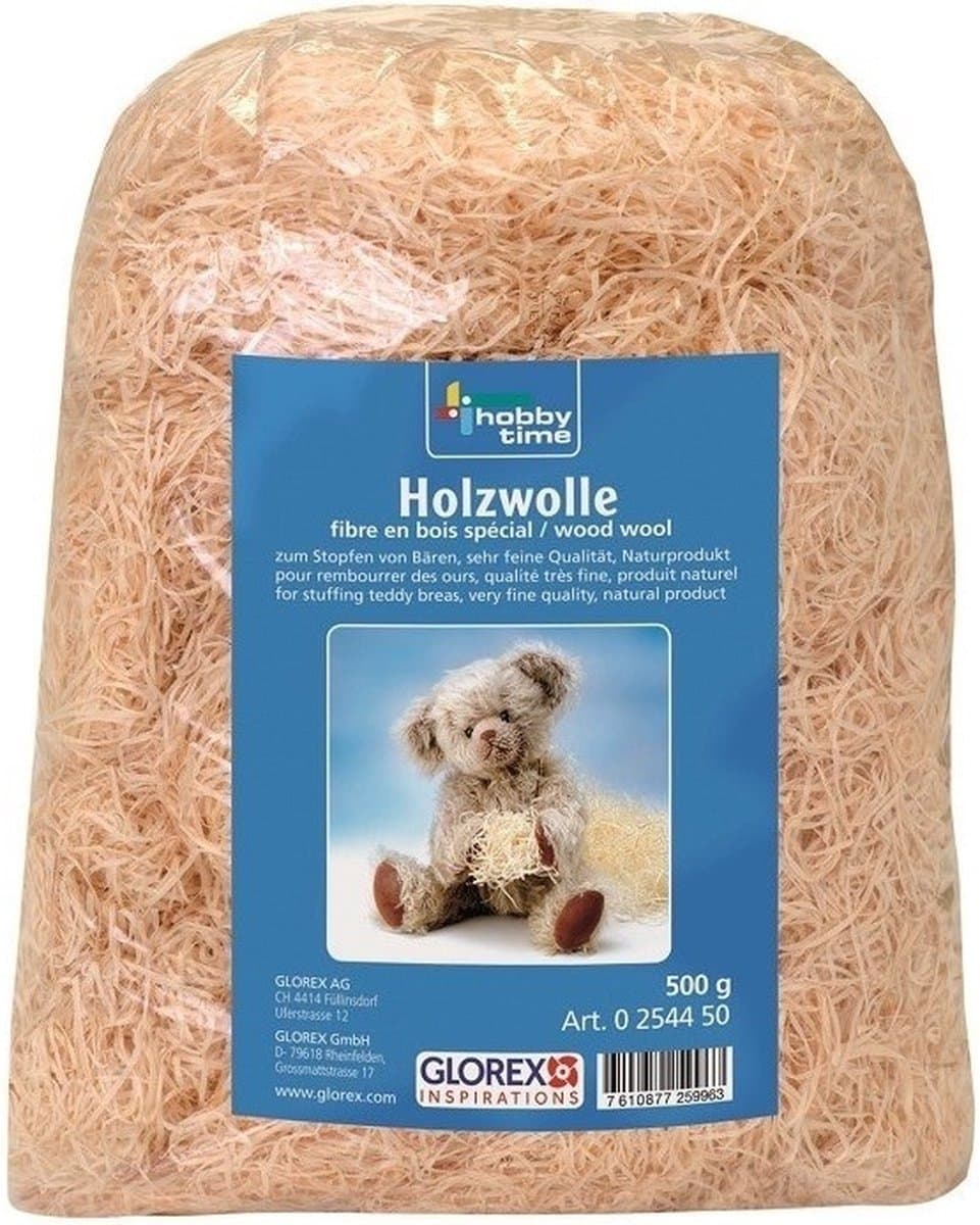 Naturel houtwol - Vulmateriaal - 500 gram - Bruin (EAN: 8720147545913)