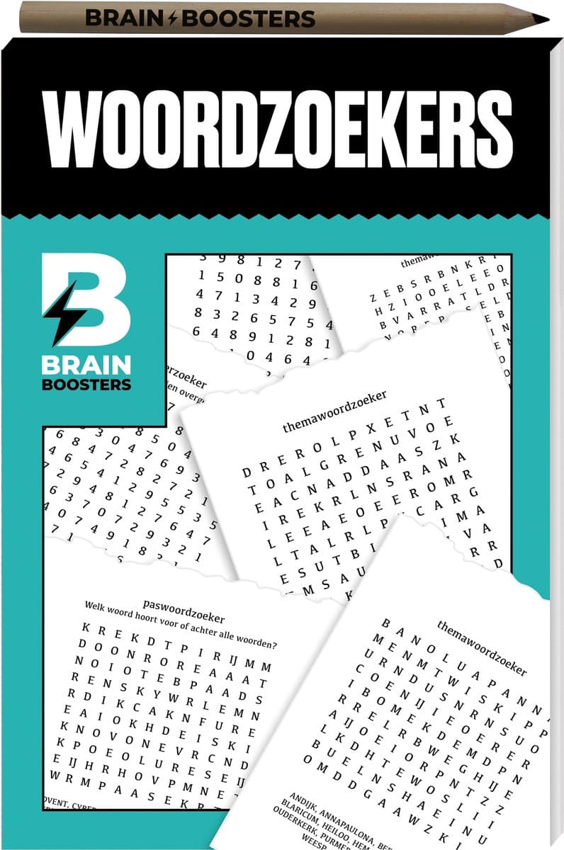 Brainbooster puzzelboek - Woordzoekers (EAN: 9789464325515)