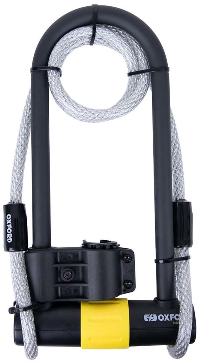 Oxford Scooter - Motor - Fiets Beugelslot - ART-4 gekeurd - 315mm lange beugel - Met 1,2M lange kabel - Beugelslot en kabel in 1! (EAN: 5030009149351)