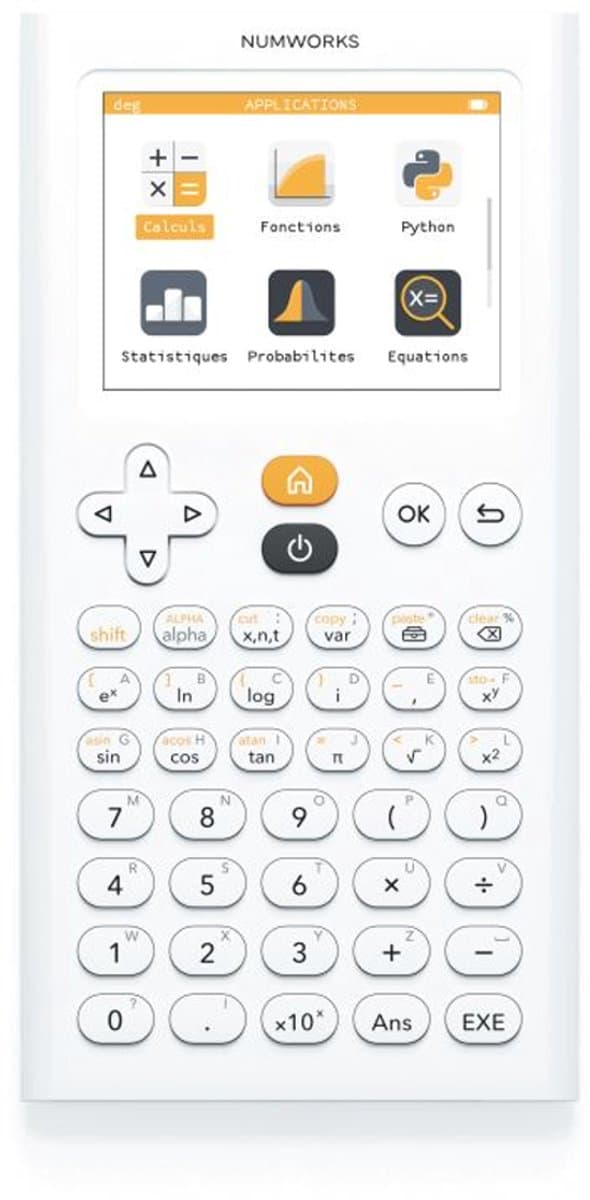 NumWorks grafische rekenmachine - intuïtief - met Python applicatie - toegestaan voor examens (EAN: 3701106600015): **Slim, intuïtief en superpraktisch**