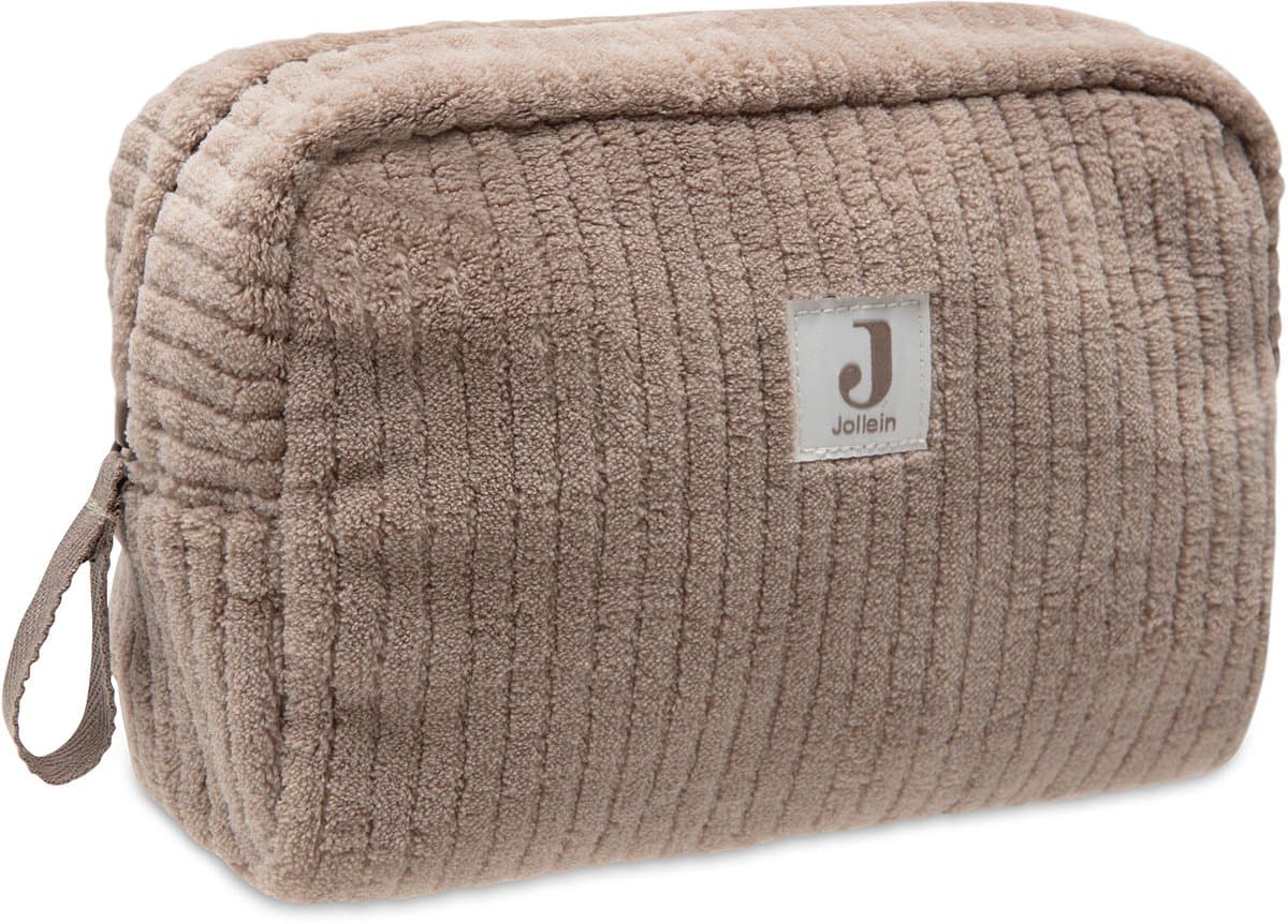 Jollein Luieretui - Cloudy Rib - Baby Toilettas - 21x14cm - Milky Coffee (EAN: 8717329401594)