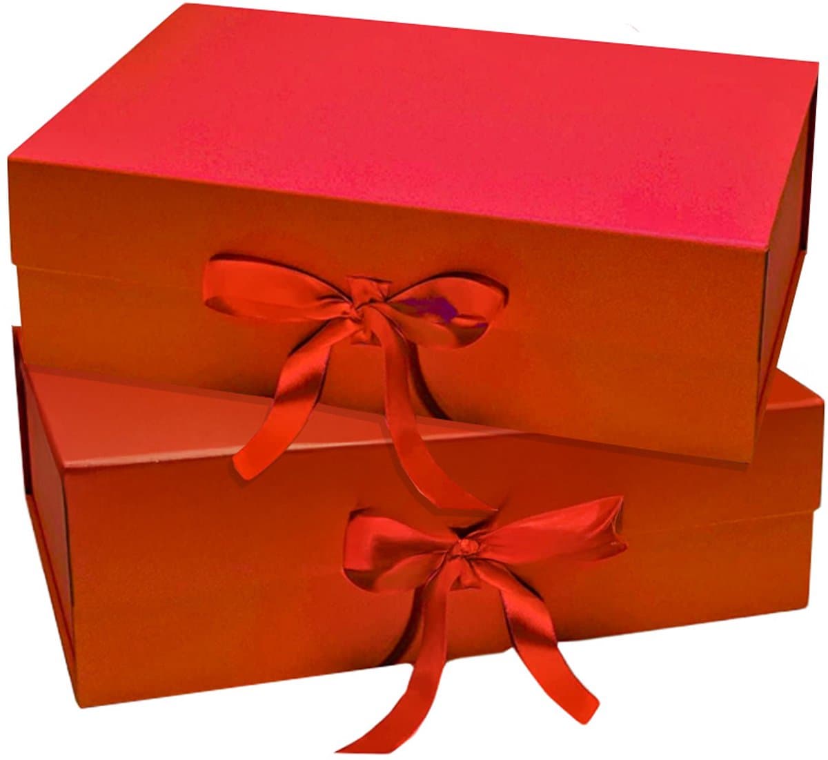 Cadeaudoos - 2 Stuks - Rood - Magneetdoos - Rood Lint - Geschenkdoos met Deksel - Giftbox Leeg (EAN: 8720985702059)